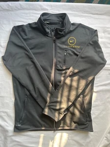 Nike DRI FIT Activewear Jacket Mock Neck Zip Up Live Strong Gray Size M - Picture 1 of 7