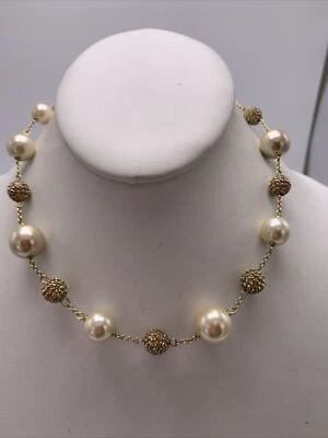 Collar Ilusión Perla Carolee y Bola de Fuego $65 JC429 Foto 1 de 4