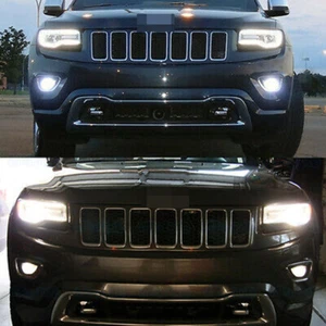 2X 6000K White H11 LED Bulbs For 2014-2017 Jeep Grand Cherokee Fog Light Lamp - Picture 1 of 12