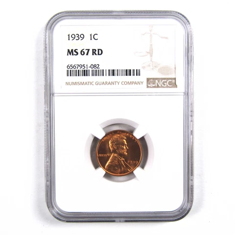 1939 Lincoln Wheat Cent MS 67 RD NGC Penny 1c Uncirculated SKU:I3134 Cover