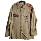 Boy Scouts of America 1993 Eagle Scout Kentucky 299 Uniform Khaki Shirt Men's XL