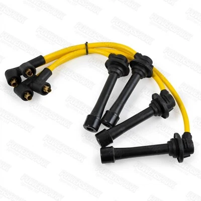 Mazda MX5 Mk1 e Mk2 Powerspark 8mm Doppio Silicone HT Piombo Giallo - Immagine 1 di 4