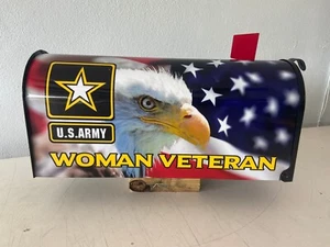 Woman Veteran Custom Mailbox, Patriotic Labor Day Gift For Mom - Picture 1 of 11