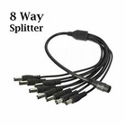 CCTV Power Splitter Cable For Camera 12V DC 2.1mm Female to 2/4/6/8 Way Male UK