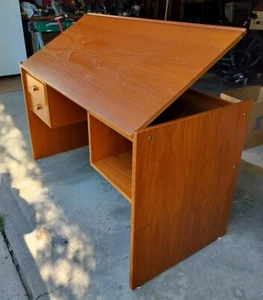 Danish Modern Teak Writing Drafting Desk Vintage  Nordisk Andels-Eksport 29" - Picture 1 of 1