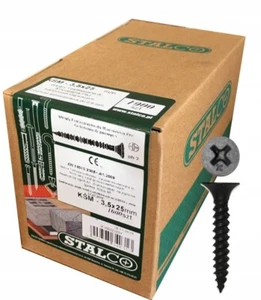 Tornillos para madera negro para placas de yeso 4.8x120 200 uds. - Imagen 1 de 9