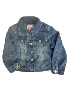 Children's Place Denim Jean Jacket Dark Wash Button Size 3T - Picture 1 of 6