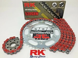 Red 2011-2017 Honda VFR800 RK GXW 530 Extreme Quick 15/44 Chain and Sprocket Kit - Bild 1 von 4