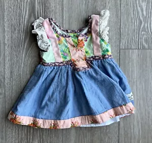 Süßes honigfarbenfarbenes Frühling Sommer Boutique Kleid Größe 12M - Bild 1 von 4