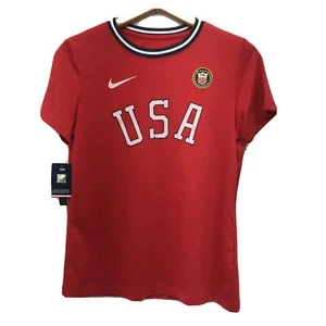 Nike Olympic Team USA Standard Fit Shirt T-Shirt Damen Small Neu mit Etikett rot - Bild 1 von 10