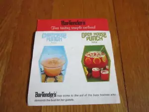 Vintage Bar-Tenders Brand Mix Ad Drink Punch Recipes Ideas One Page FREE SHIP - Picture 1 of 3