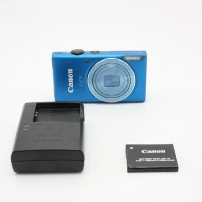 Canon Digital Camera PowerShot ELPH 120 IS IXY 100F Blue 8x 16MP Compact Camera - Image 1 of 4