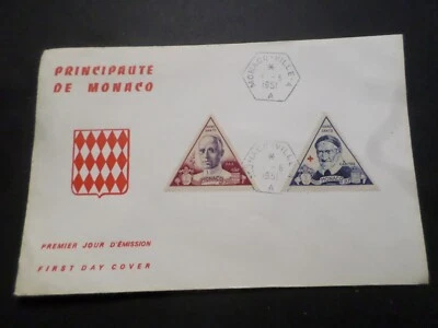 Mônaco FDC primeiro dia, 1951, selos ano santos, papas - Imagem 1 de 2
