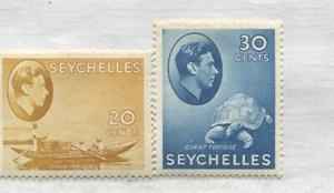 Seychelles KGVI 20 and 30 cents mint o.g. hinged - Picture 1 of 1