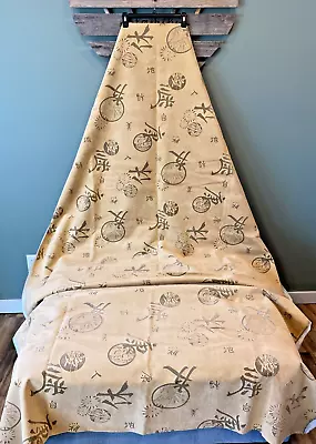 Faux Suede Heavy Textured Fabric Velvety 3 yards w/Backing Oriental Theme 56" W - Image 1 of 4