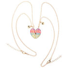  Couple Link Chokers Magnet Matching Necklace Heart Heart-shaped