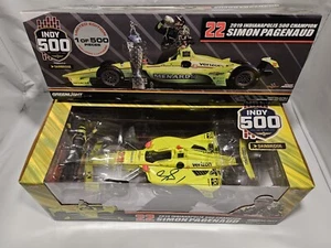 with FIGURE 2019 Simon Pagenaud Indy 500 Champion SIGNED 1:18 IndyCar Diecast 22 - Picture 1 of 7