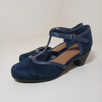 NEW Easy Spirit Blue Suede Leather Secara Mary Jane Heels Shoes 7.5W #A2 - Image 1 of 4