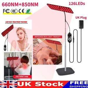 660 850nm Red Light Therapy Panel Full Body Pain Relief Infrared Lamp With Plug+ - Picture 1 of 12