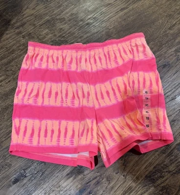 Pantalones Cortos Atléticos Niñas XL 14 Rosa/Naranja Tie Dye Antiguo Azul Marino Nuevos Con Etiquetas Foto 1 de 3