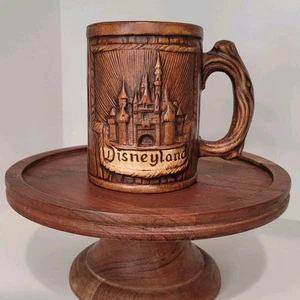 VTG Walt Disneyland 3D Cinderella's Castle Tree Coffee Cup Ceramic Mug Faux Wood - Picture 1 of 5