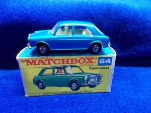 Matchbox Lesney Superfast Metallic Blue Body MG 1100 #64- WITH BOX - Picture 1 of 4