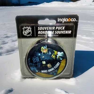 NHL VGK Marc-Andre Fluery Vegas Golden Knights LE Signed Hockey Puck & Funko Pop - Image 1 of 4