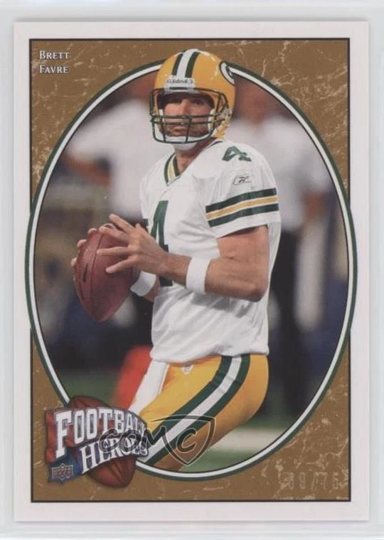 2008 Upper Deck Football Heroes Bronze /75 Brett Favre #8 HOF - Image 1 of 2