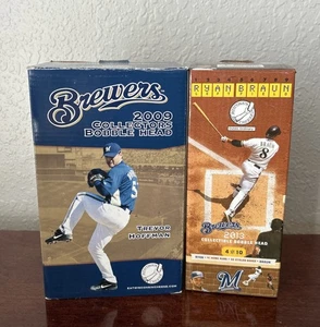Milwaukee Brewers Bobblehead Lote Cerveceros Leyendas Ryan Braun y Trevor Hoffman Salón de la fama - Imagen 1 de 8
