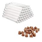 3X(Pack of 40 Plastic Test Tubes with Corks 20Ml Test Tubes for Flowers,for DIY