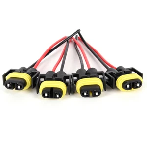 2pcs H11 H8 Headlight/Fog Lamp Female Adapter Harness Sockets Car Cable PlugT YH - Picture 1 of 12