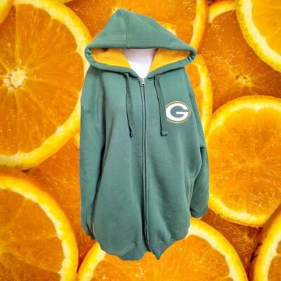 Moletom com capuz NFL Green Bay Packers zíper lã vestuário de time de futebol XXL - Imagem 1 de 4