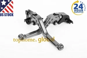 Short Clutch Brake Levers Fit Kawasaki Ninja 400 2018-2020 Z125 PRO 2015 gray US - Picture 1 of 6