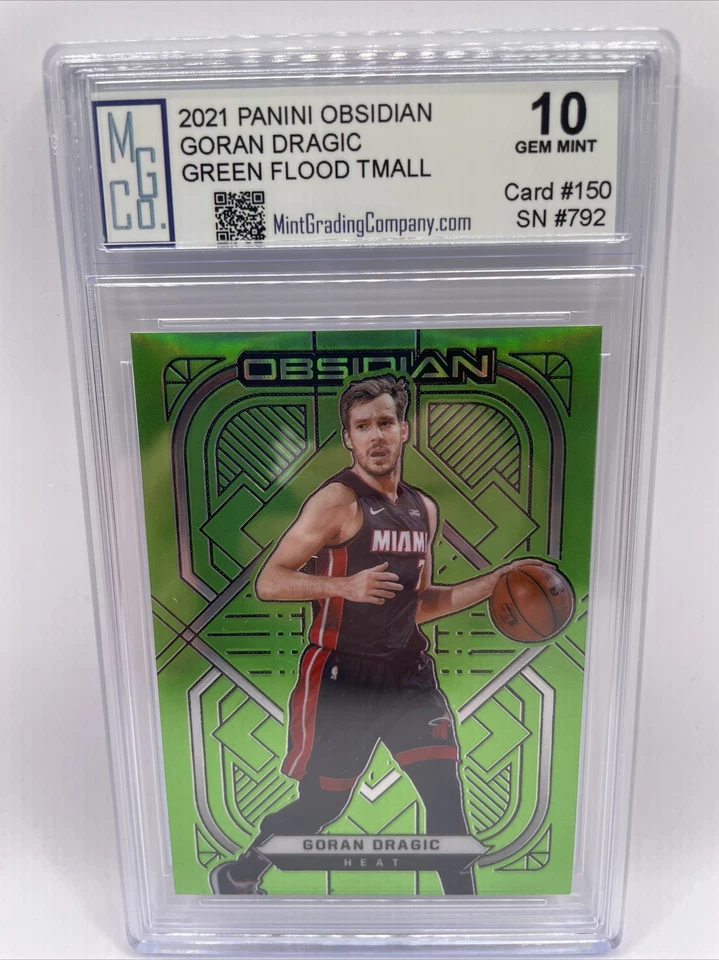Panini Obsidian Goran Dragic Green Flood SP MGCo 2020-21 ¡Gema como nueva 10! Foto 1 de 1