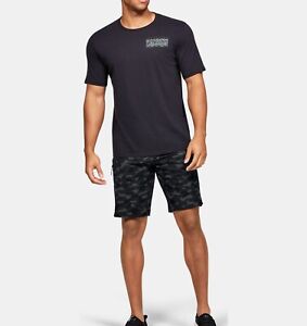 Under Armour Men's UA Stretch Black / Graphite Printed Boardshorts Size Medium 