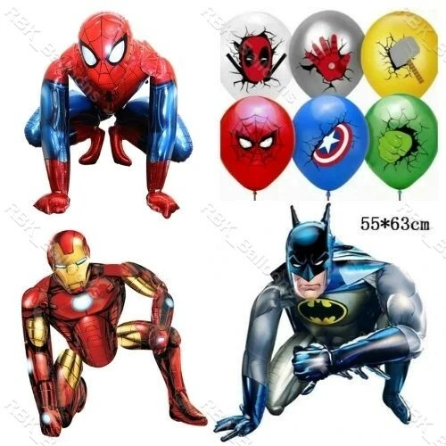 3D Avengers Superhero Iron Man Foil Balloons Kit Happy Birthday Party Decor UK