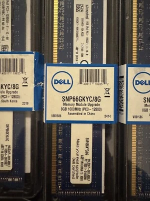 *BRAND NEW* Dell 8GB PC3-12800U Memory (DDR3-1600) (SNP66GKYC/8G) - Image 1 of 2