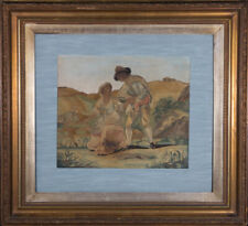 Framed Early 20th Century Embroidery - Harvest
