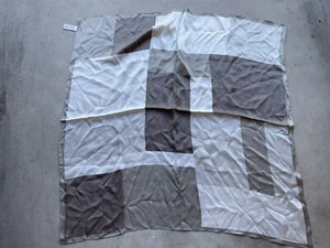 JONES NEW YORK Designer Silk Scarf 30“ Square Vintage Silver - Picture 1 of 5