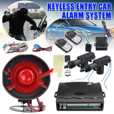 Universal Vehicle Central Locking Remote Kit Car Alarm Immobiliser Shock Sensor - Image 1 of 4