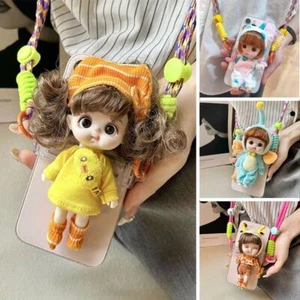 Animal Sleeping Bag Dolls Mini Pocket Doll Phone Clip - Zdjęcie 1 z 6