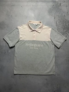 Camiseta polo informal de lujo vintage Yves Saint Laurent Pour Homme y2k 00s 90s - Imagen 1 de 10