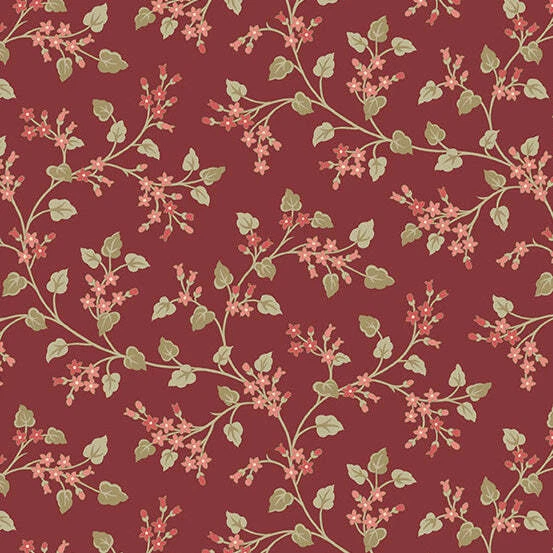Oxide Flower Vine 44" fabric by Andover, A-598-R, Cocoa Pink, cotton - Image 1 of 1
