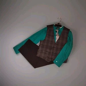 NWT 4 Pc. Suit. Boys Size 7. Black And Teal. Holiday Editions - Picture 1 of 12