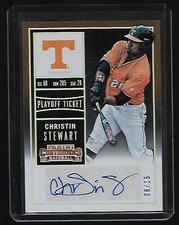 Christin Stewart 2015 Panini Contenders Playoff Ticket Auto Card #06/15