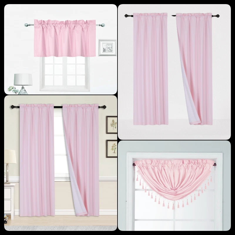 PANELES O CENEFAS VARILLA OPACA SÓLIDA BOLSILLO ESPUMA FORRADA VENTANA CORTINA TRATAMIENTO Foto 1 de 1