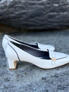 Hobbs Carolina white block heel court shoes size 41 - Picture 1 of 9