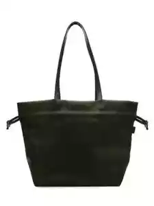 FLYNN Cinched Colorblock Shopper Tote Made in Italy~Black/Olive~NWT!!!MSRP$260 - Picture 1 of 5