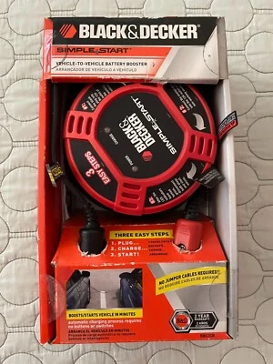 BLACK & DECKER SIMPLE START Vehicle-To-Vehicle Battery Booster #BBC2CB New - Image 1 of 2