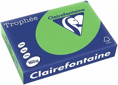 Clairefontaine Trophee farbiges Papier 1025C Maigrün 160g/m² DIN-A4 - 250 Blatt